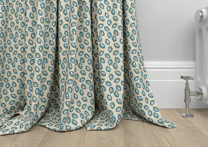 Land & Shore Seedling, Teal - Made to Measure Curtains - Image 6